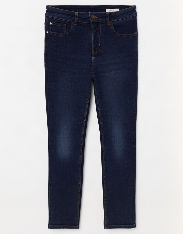 Calça jeans feminina Marks & Spencer The Lily cortada UK 12 médio W30 L25 azul