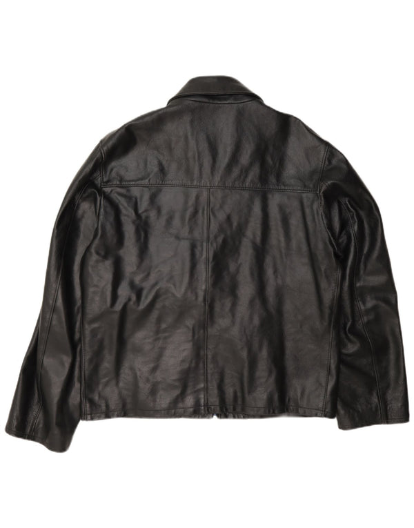 Vintage Mens Leather Jacket UK 40 Large Black