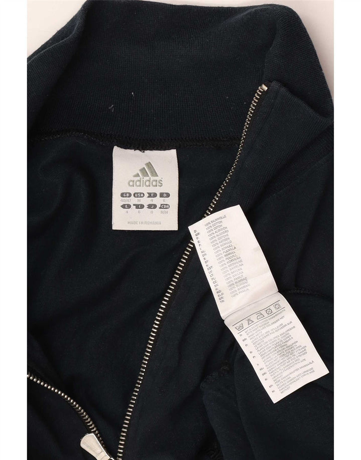 Adidas Mens Tracksuit Top Jacket UK 40/42 Médio Azul Marinho Algodão