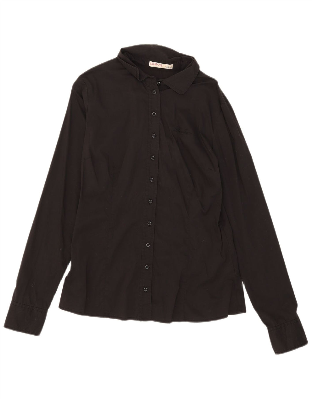 Camisa feminina Liu Jo IT 46 grande algodão preto