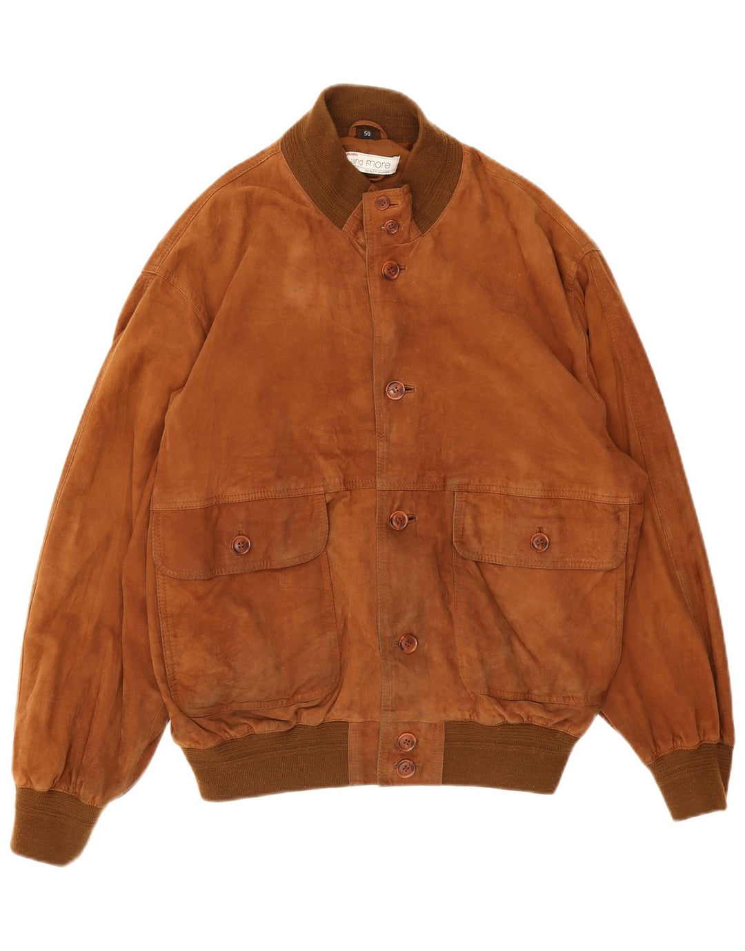 Bata e mais jaqueta bomber masculina de camurça IT 50 grande couro marrom