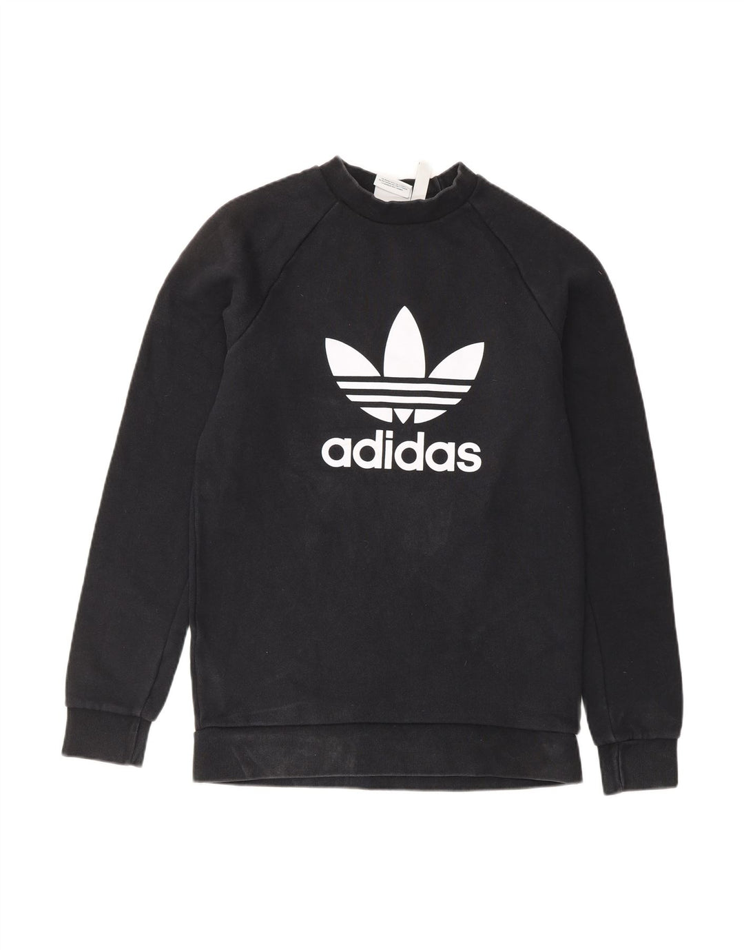 ADIDAS Mens Graphic Sweatshirt Jumper XS Preto Algodão