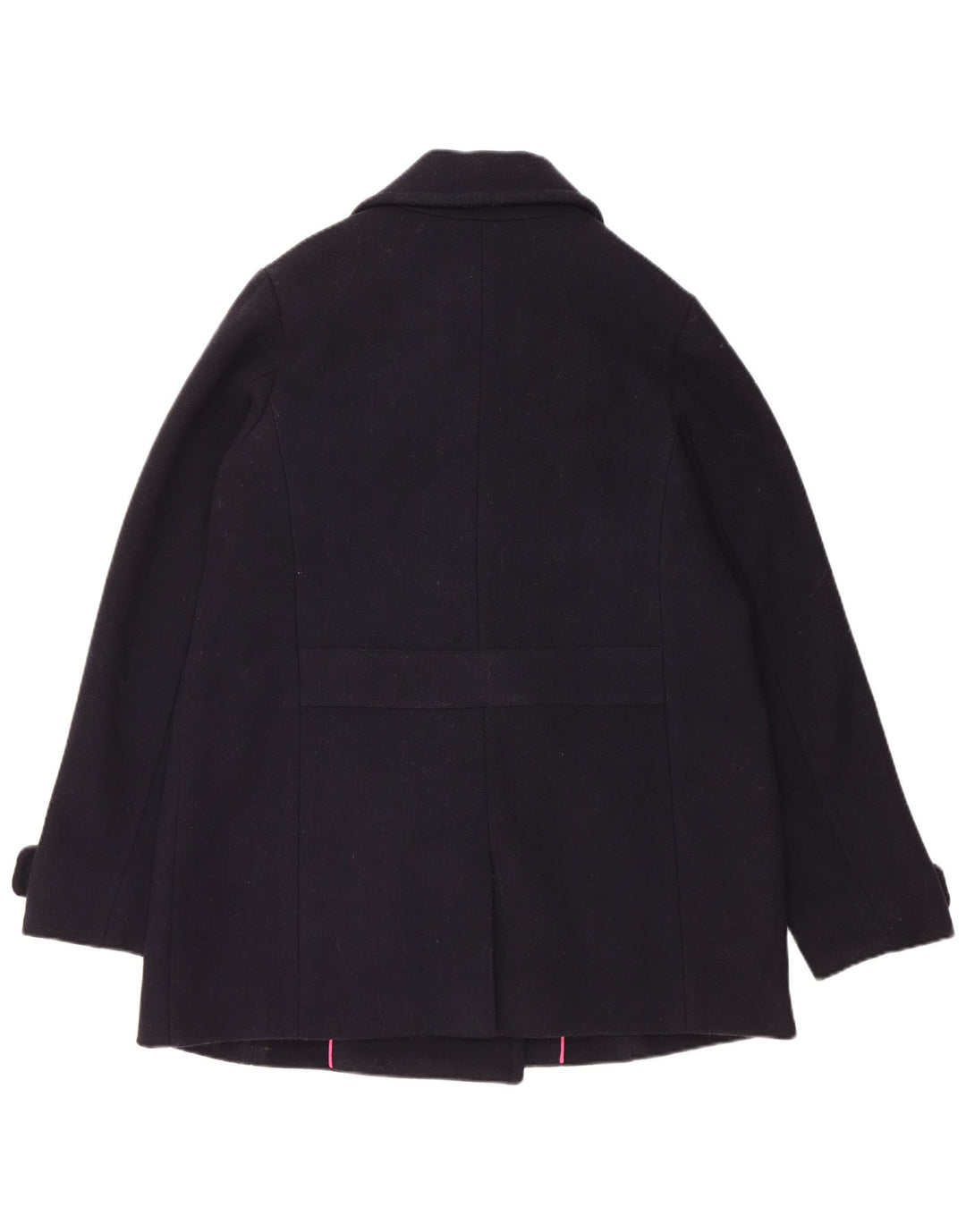 Crew Clothing Womens Pea Coat Reino Unido 14 Lã Azul Marinho Médio