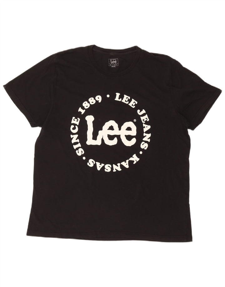 Camiseta masculina LEE Regular Fit com estampa gráfica XL algodão preto