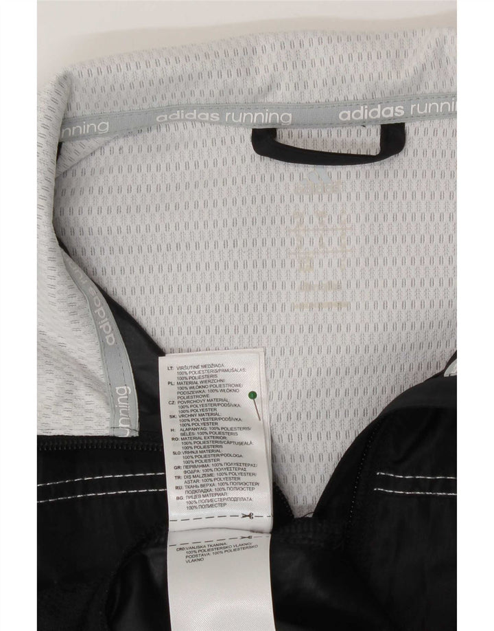 Adidas Mens Treino Top Jaqueta Médio Preto Colorblock Poliéster