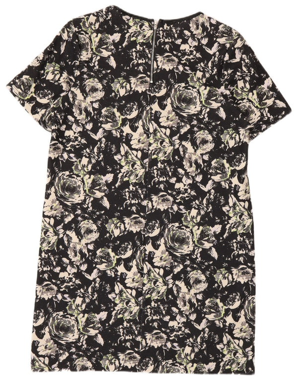 Vestido básico feminino Oasis UK 14 poliéster floral preto médio