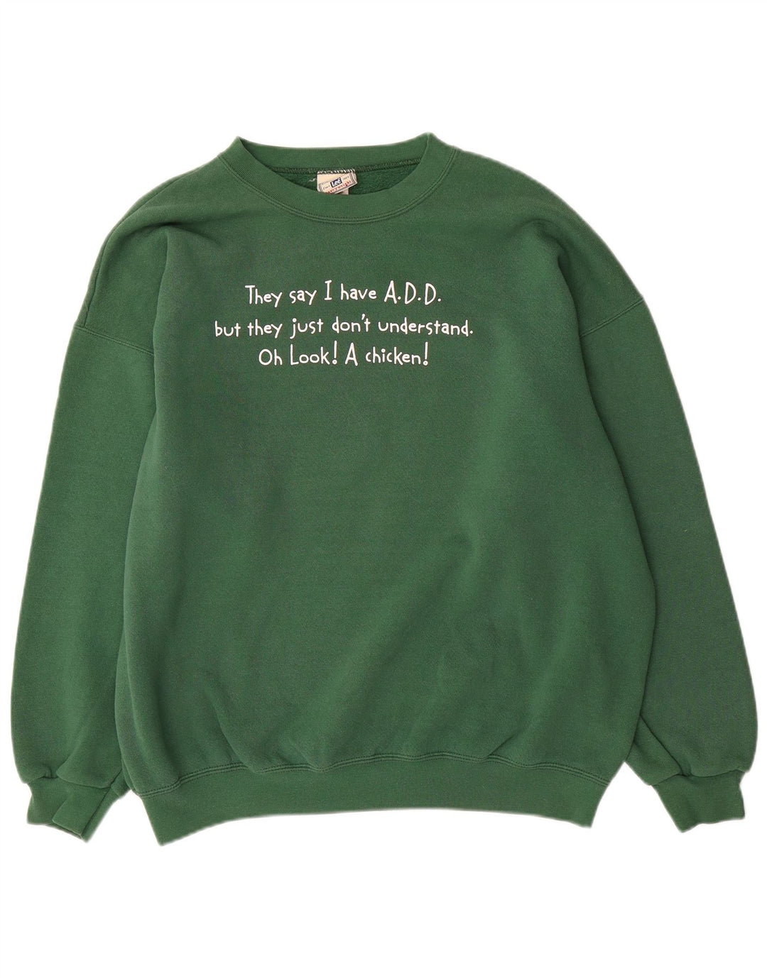 Lee moletom gráfico masculino jumper XL algodão verde