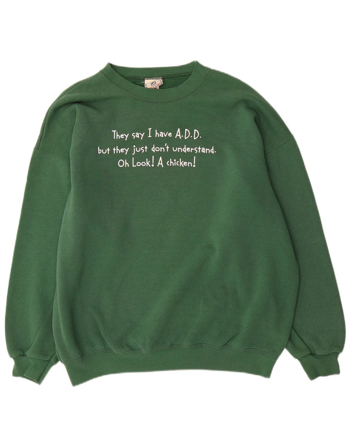 Lee moletom gráfico masculino jumper XL algodão verde