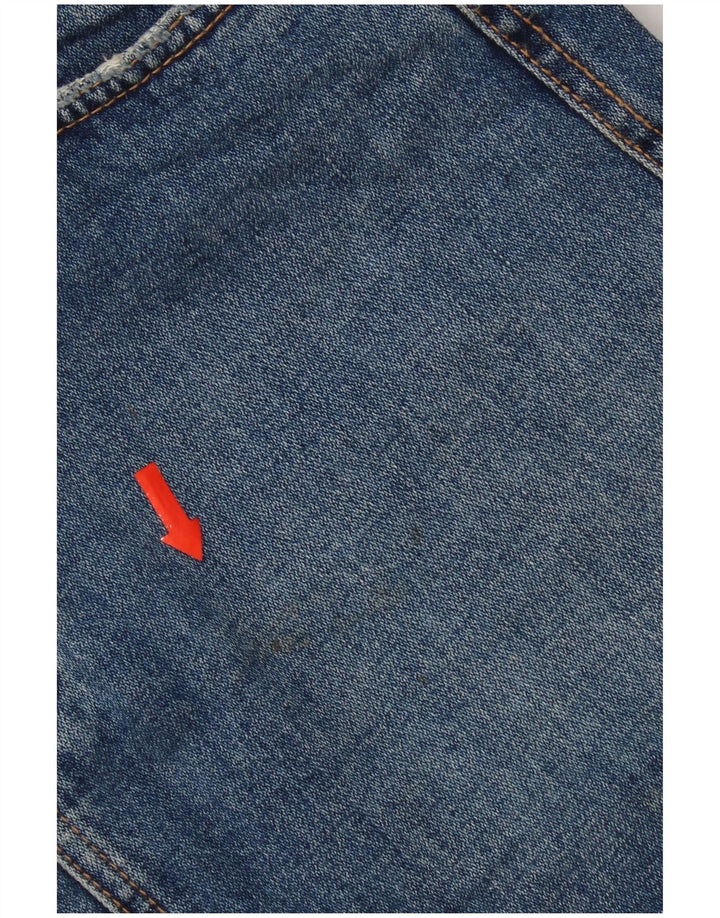 Mini saia jeans feminina Zara pequena W26 azul