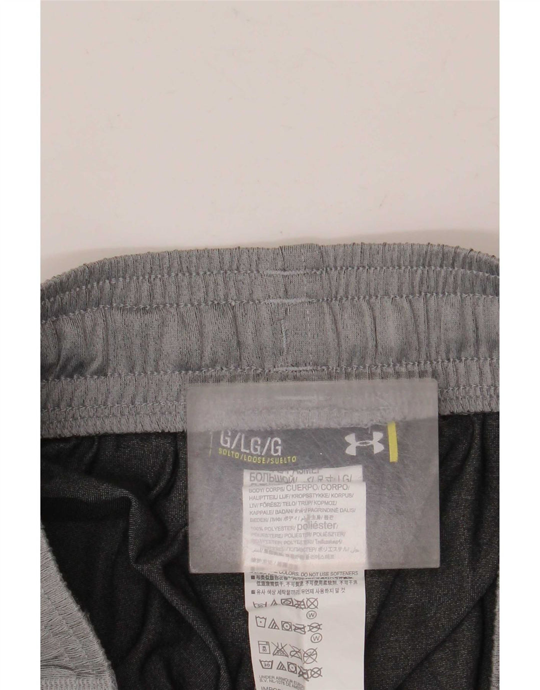 Calça de treino masculina Under Armour grande poliéster cinza Colourblock