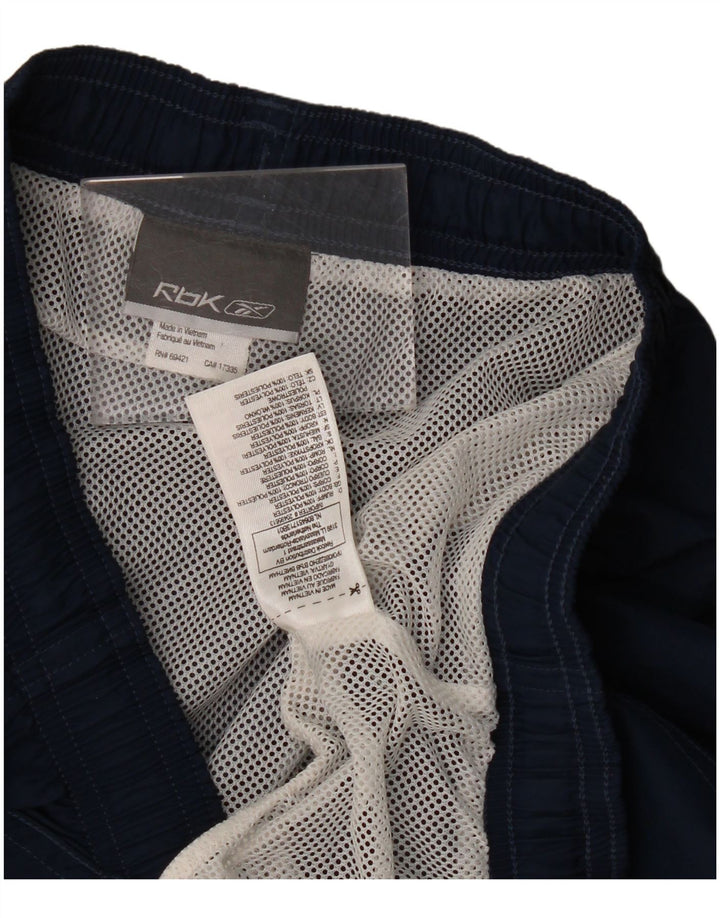 Shorts esportivos masculinos Reebok médio azul marinho poliéster
