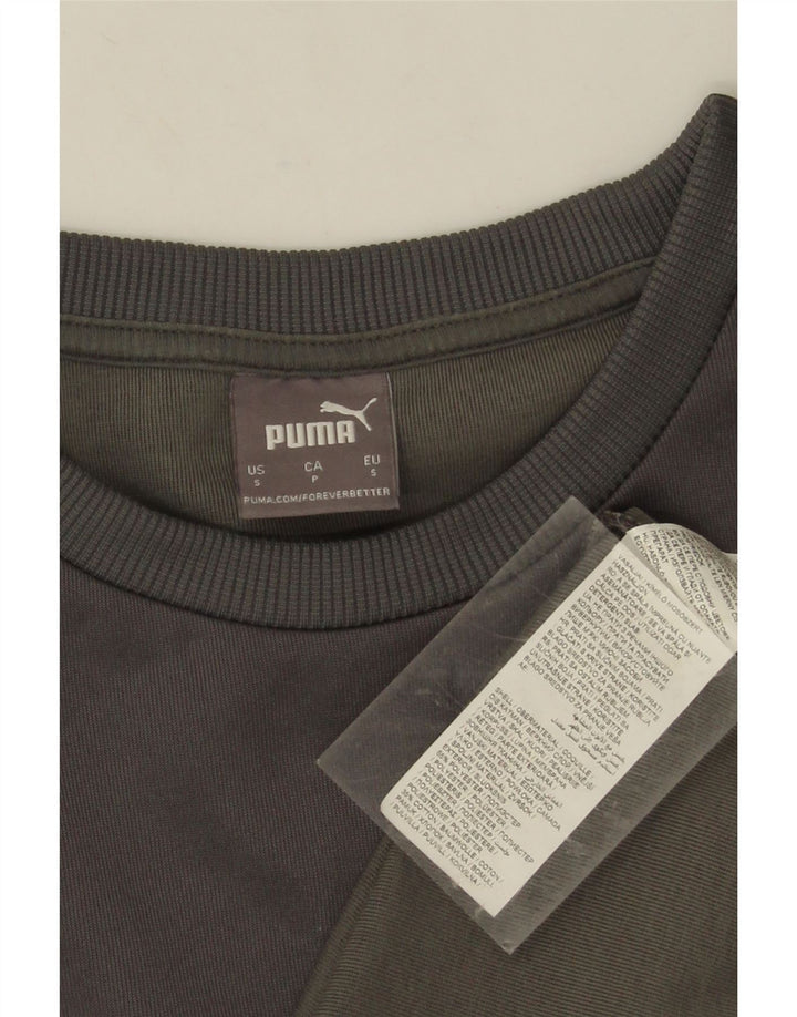 Puma Mens Graphic Moletom Jumper Pequeno Poliéster Cinza