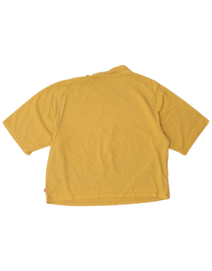 Camiseta feminina oversized LEVI'S UK 6 XS algodão amarelo