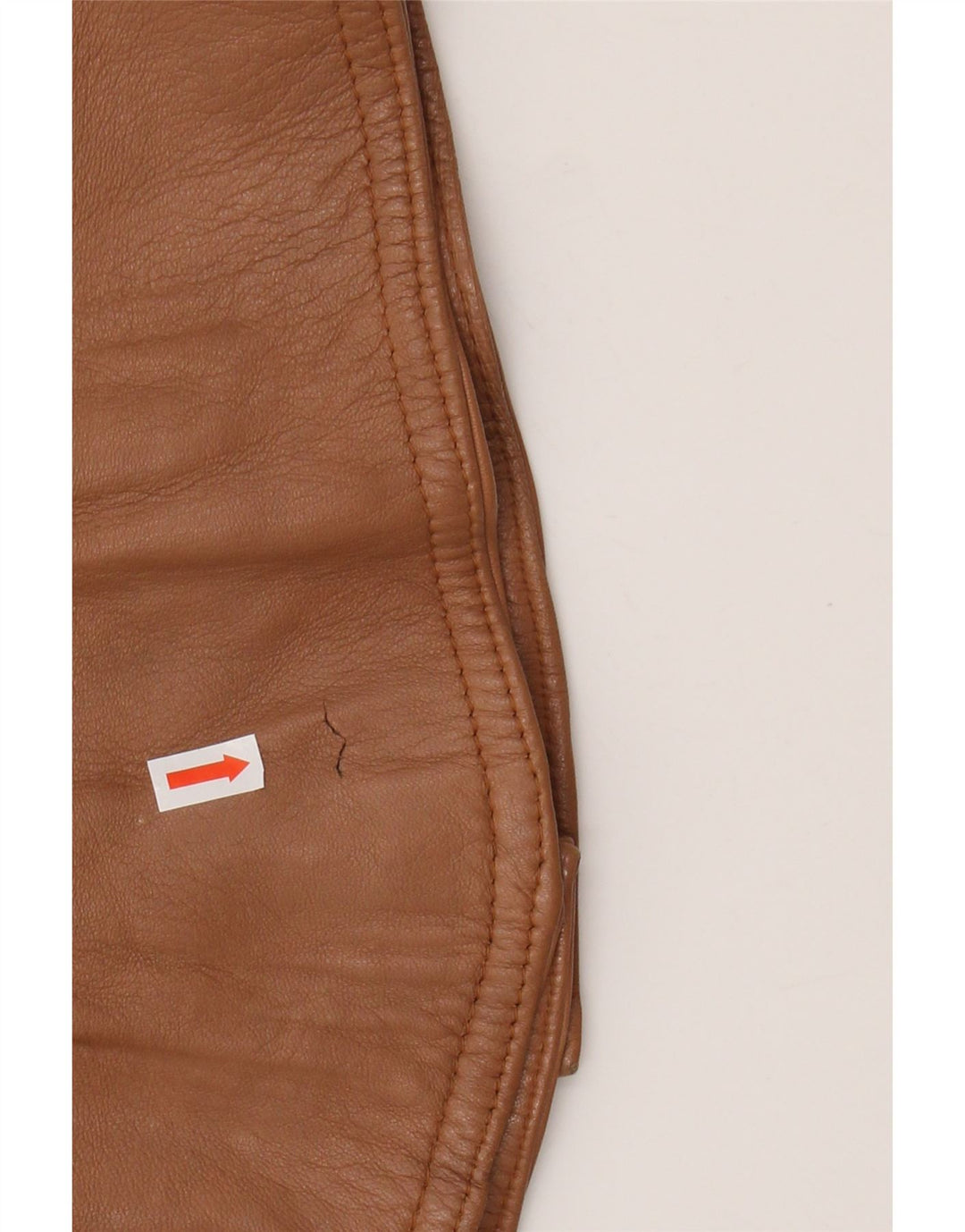 Jaqueta de couro feminina vintage Reino Unido 14 couro marrom médio