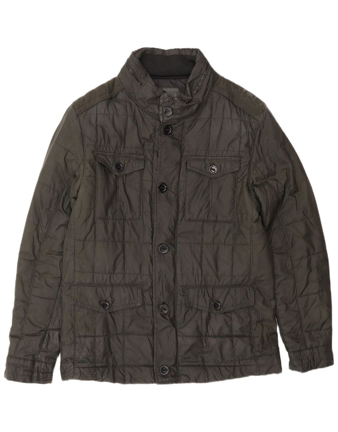 Jaqueta acolchoada masculina ZARA UK 40 grande verde