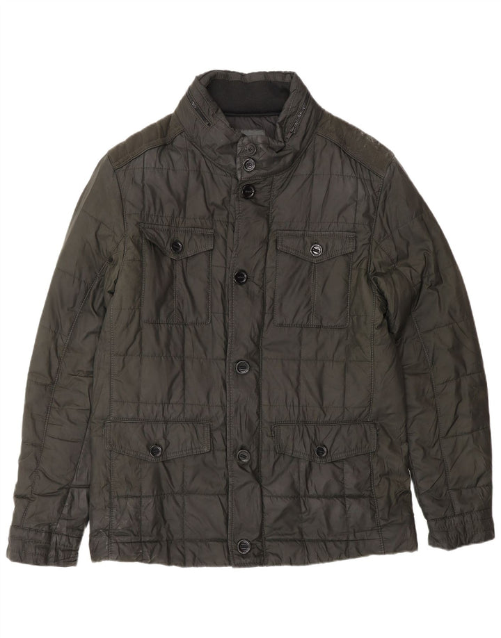 Jaqueta acolchoada masculina ZARA UK 40 grande verde