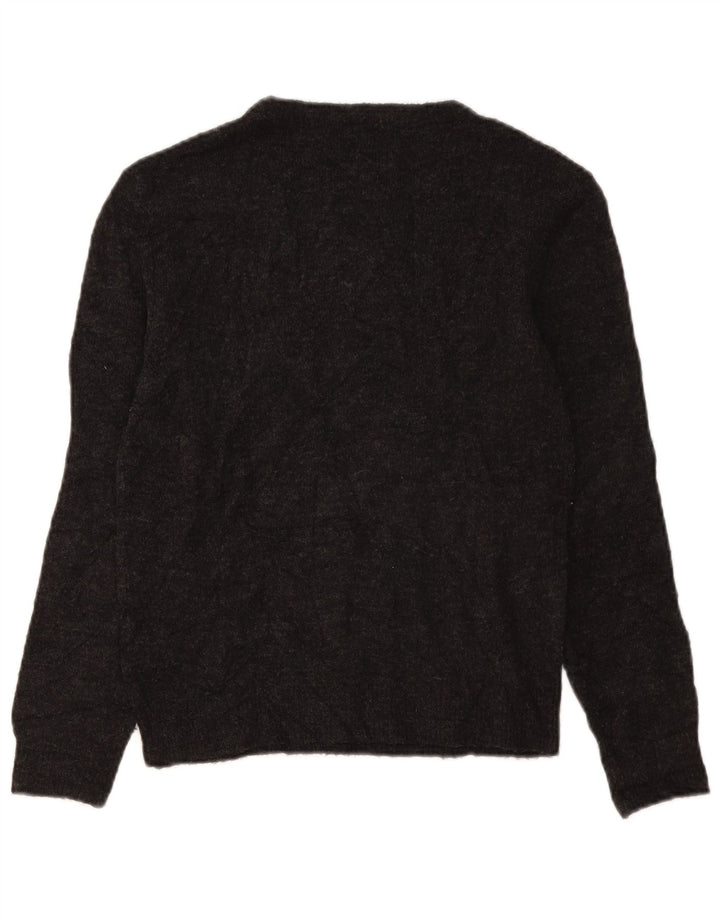 Suéter feminino Marks & Spencer com gola canoa e gola redonda Reino Unido 10 pequeno cinza