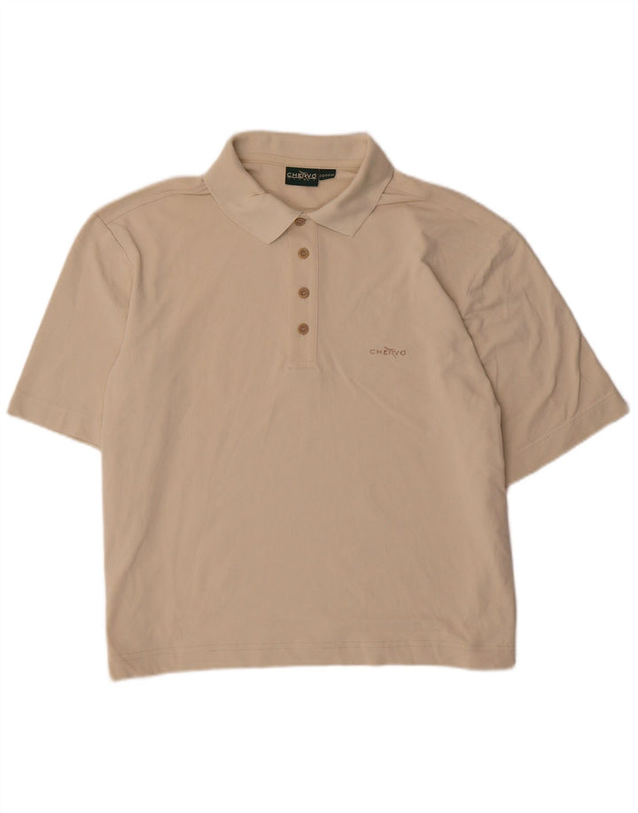 Camisa polo masculina Chervo IT 48 nylon bege médio