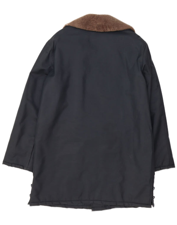 Casaco masculino chique com peito duplo UK 42 XL azul marinho