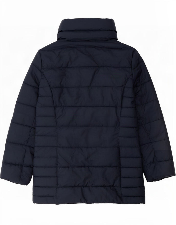 Casaco acolchoado feminino Marks & Spencer UK 12 poliéster azul marinho médio