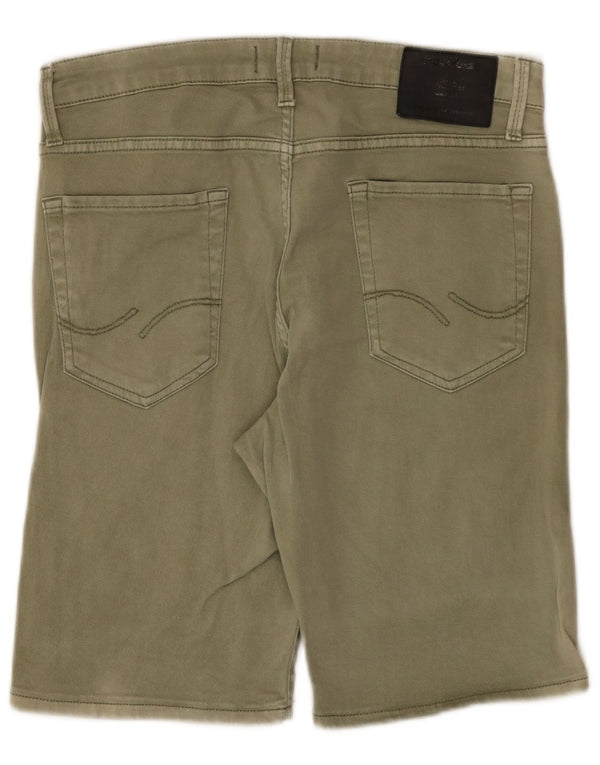 Shorts jeans masculino Jack & Jones grande W34 cáqui