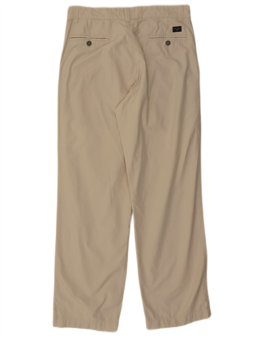 DOCKERS Calça masculina cáqui reta Chino W32 L32 algodão bege