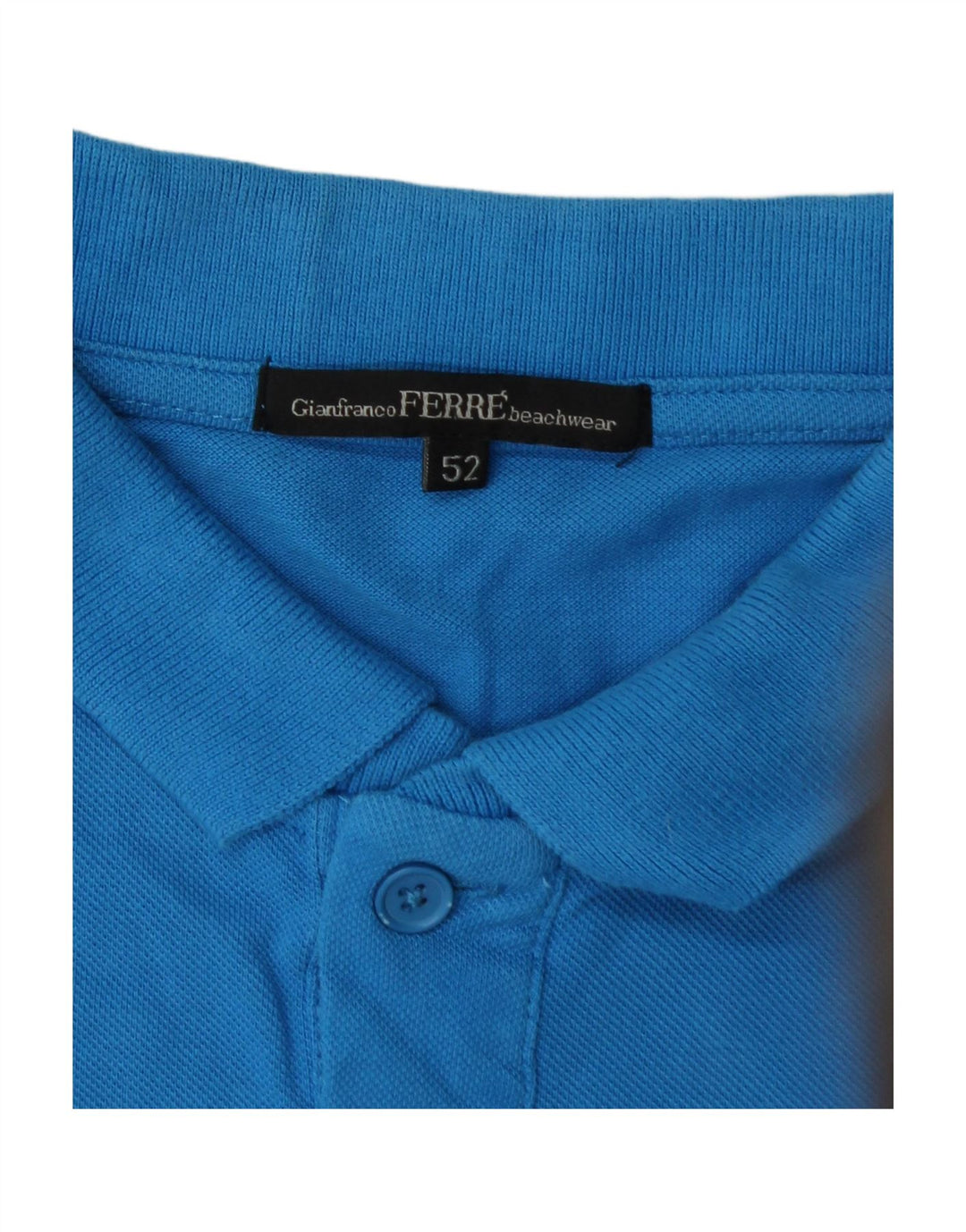 Camisa polo masculina GIANFRANCO FERRE IT 52 grande algodão azul