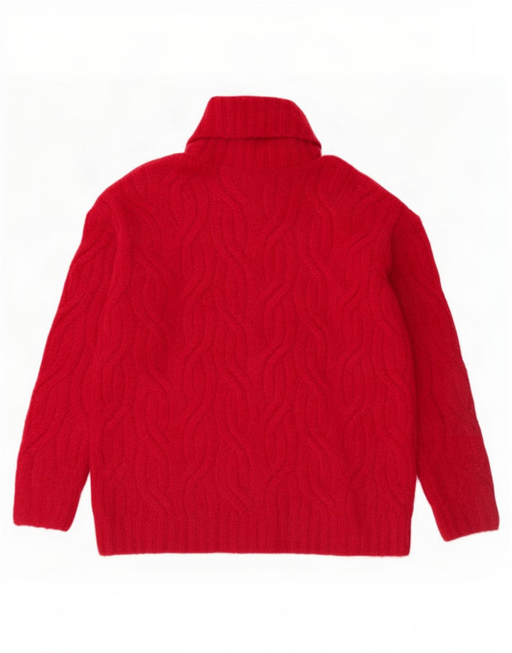 Suéter feminino Marks & Spencer com gola redonda grande Reino Unido 6 XS vermelho