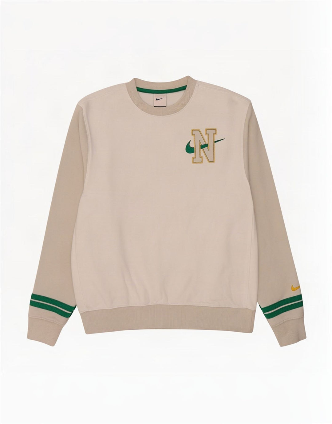 Moletom gráfico masculino Nike Jumper médio branco colorblock algodão