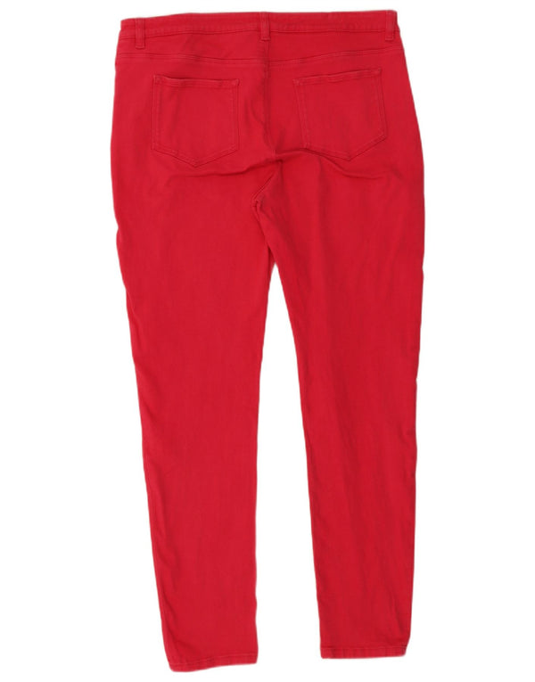 Calça jeans skinny feminina Hobbs UK 14 grande W36 L29 algodão rosa