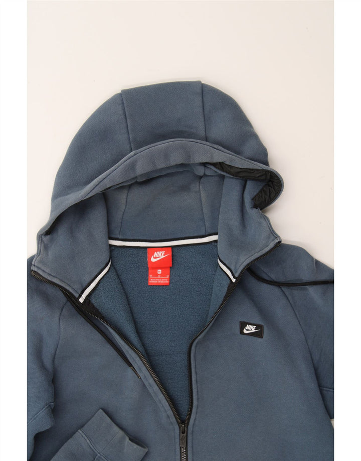 NIKE Mens Zip Hoodie Sweater Medium Navy Blue Cotton Vintage Nike and Second-Hand Nike from Messina Hembry 