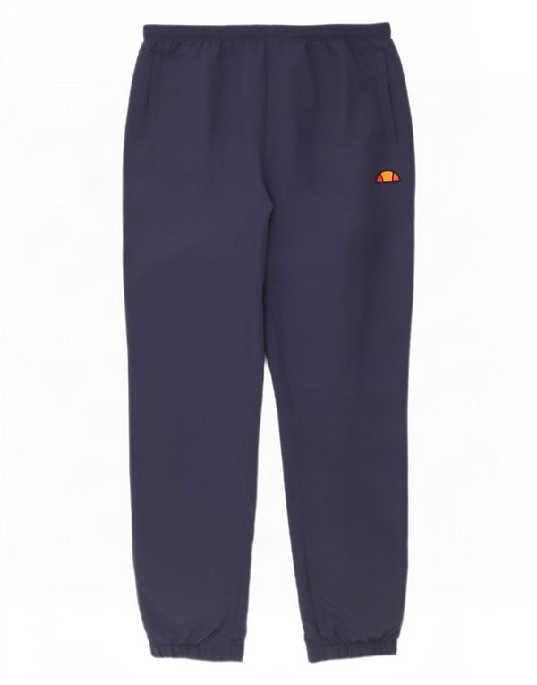 Calça de treino masculina Ellesse com estampa gráfica grande de nylon azul marinho