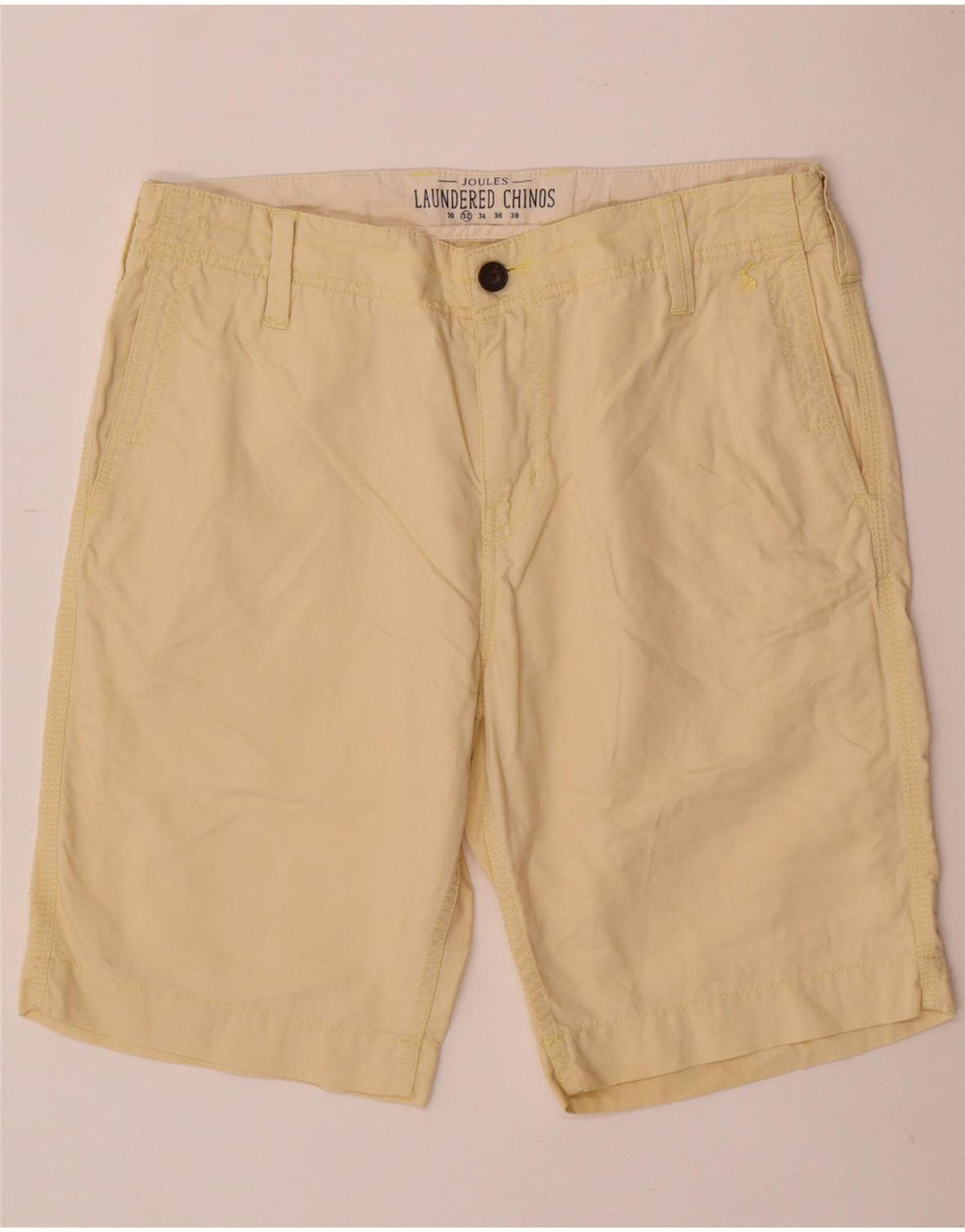 JOULES Mens Chino Shorts W32 Médio Amarelo