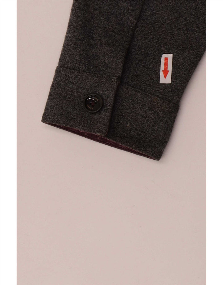 Jaqueta bomber masculina Ted Baker tamanho 4 grande poliéster cinza