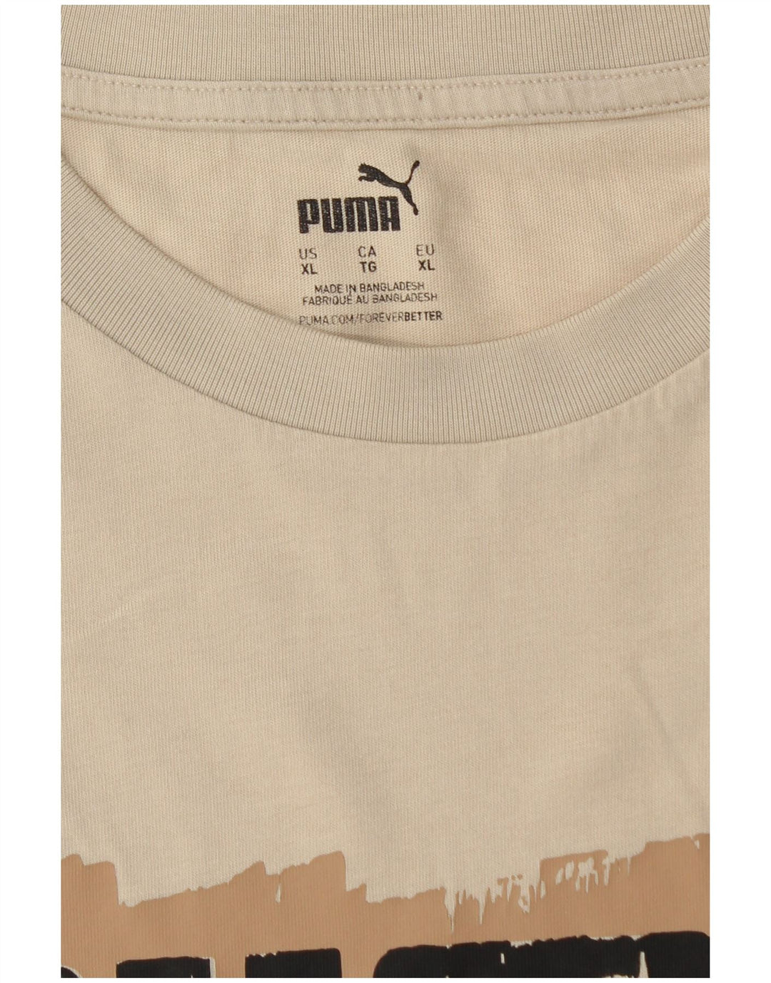 Camiseta gráfica masculina PUMA XL bege