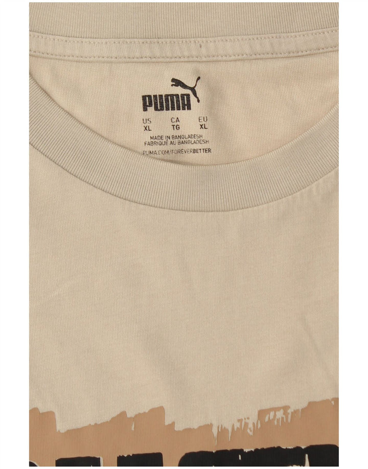 Camiseta gráfica masculina PUMA XL bege