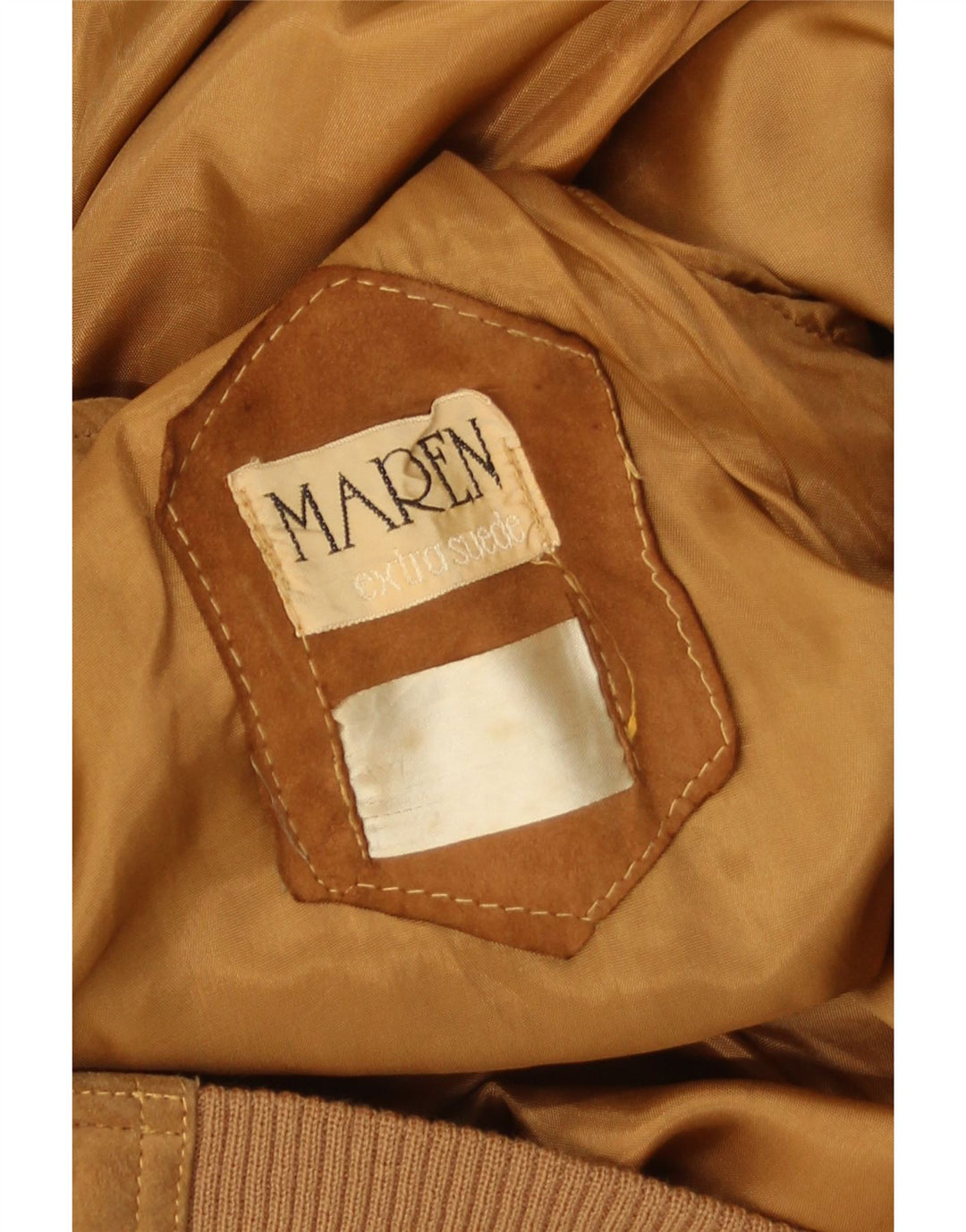 Jaqueta bomber masculina Maren de camurça Reino Unido 40 grande camurça bege