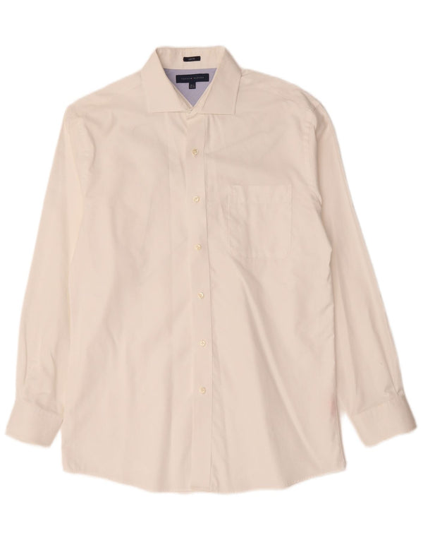 Camisa masculina Tommy Hilfiger Slim Fit tamanho 15 1/2 médio branco