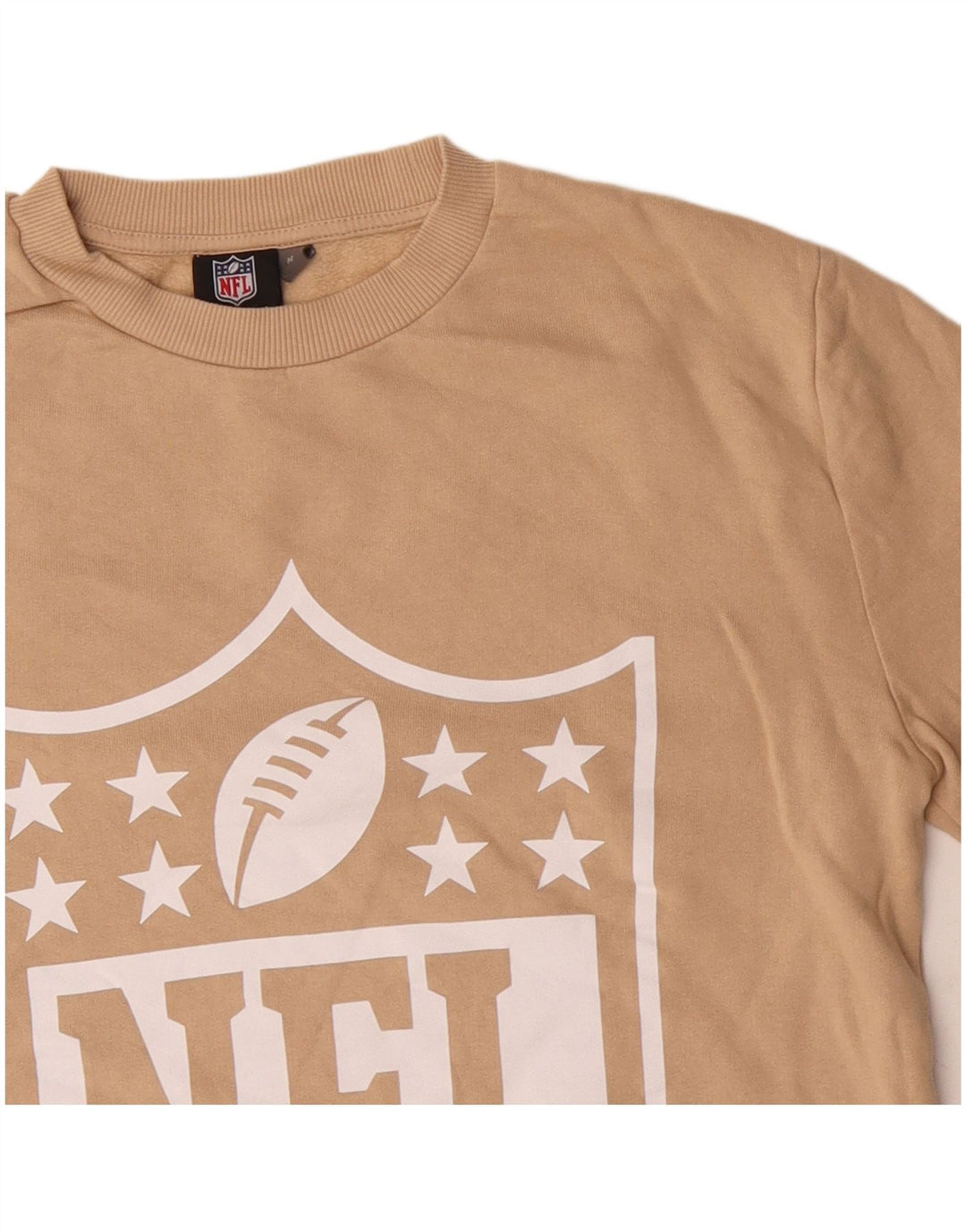 NFL moletom feminino gráfico jumper UK 14 algodão bege médio