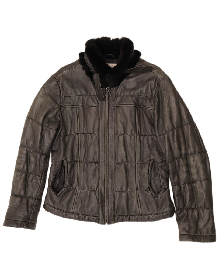 Jaqueta de couro feminina Bata and More IT 48 XL couro cinza