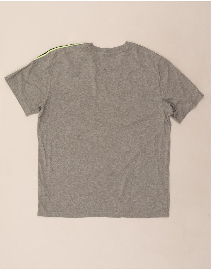 Camiseta gráfica masculina Nike grande algodão colorblock cinza