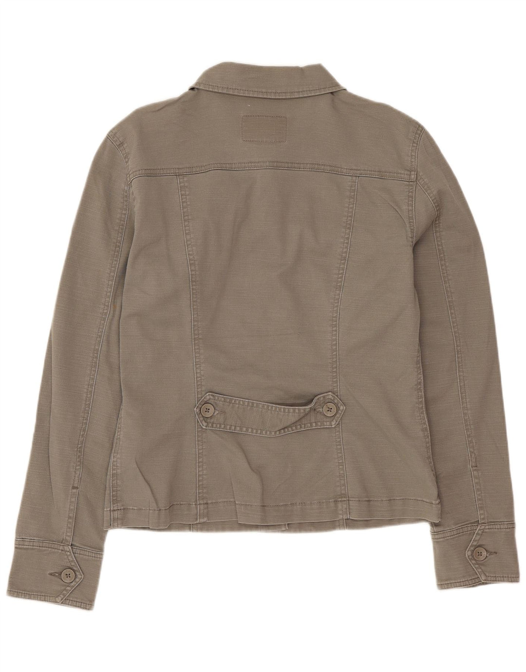 Jaqueta jeans feminina Calvin Klein Jeans Reino Unido 12 algodão cáqui médio