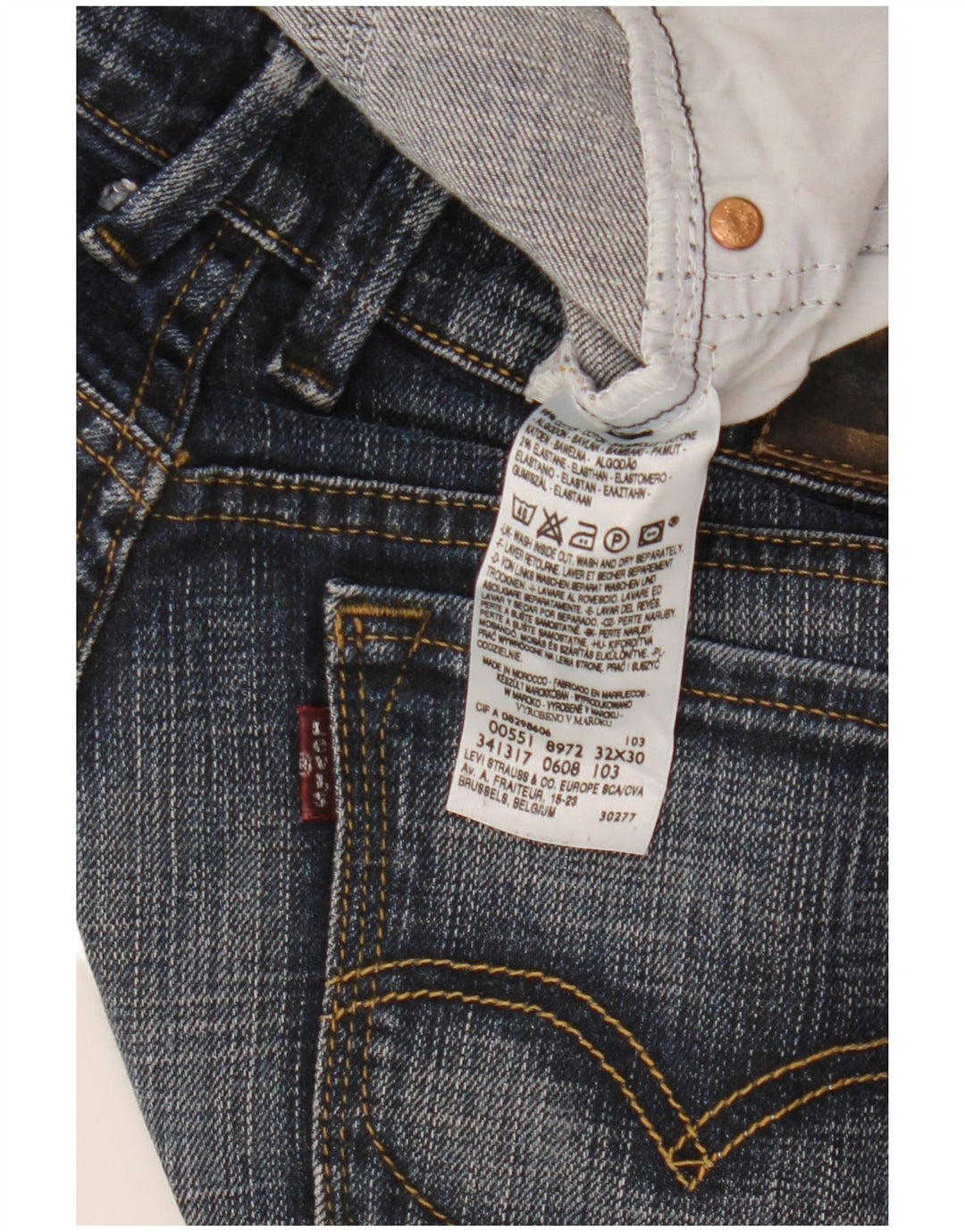 Jeans feminino Levi's 551 Flared W32 L30 azul marinho algodão