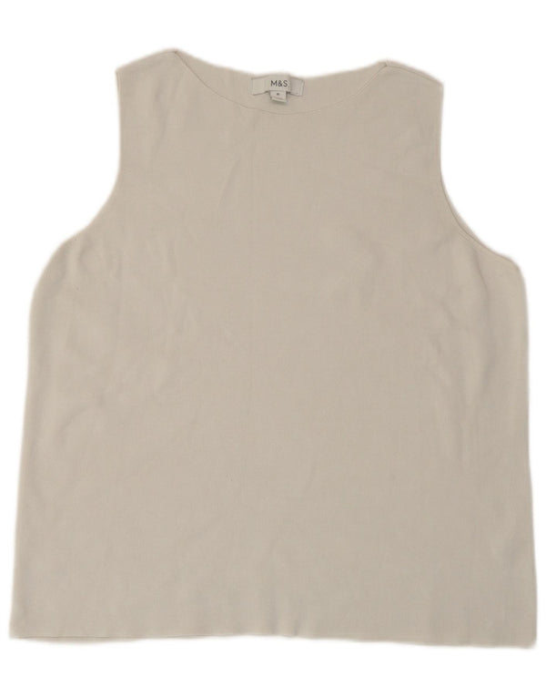 Colete feminino Marks & Spencer UK 16 grande viscose esbranquiçada