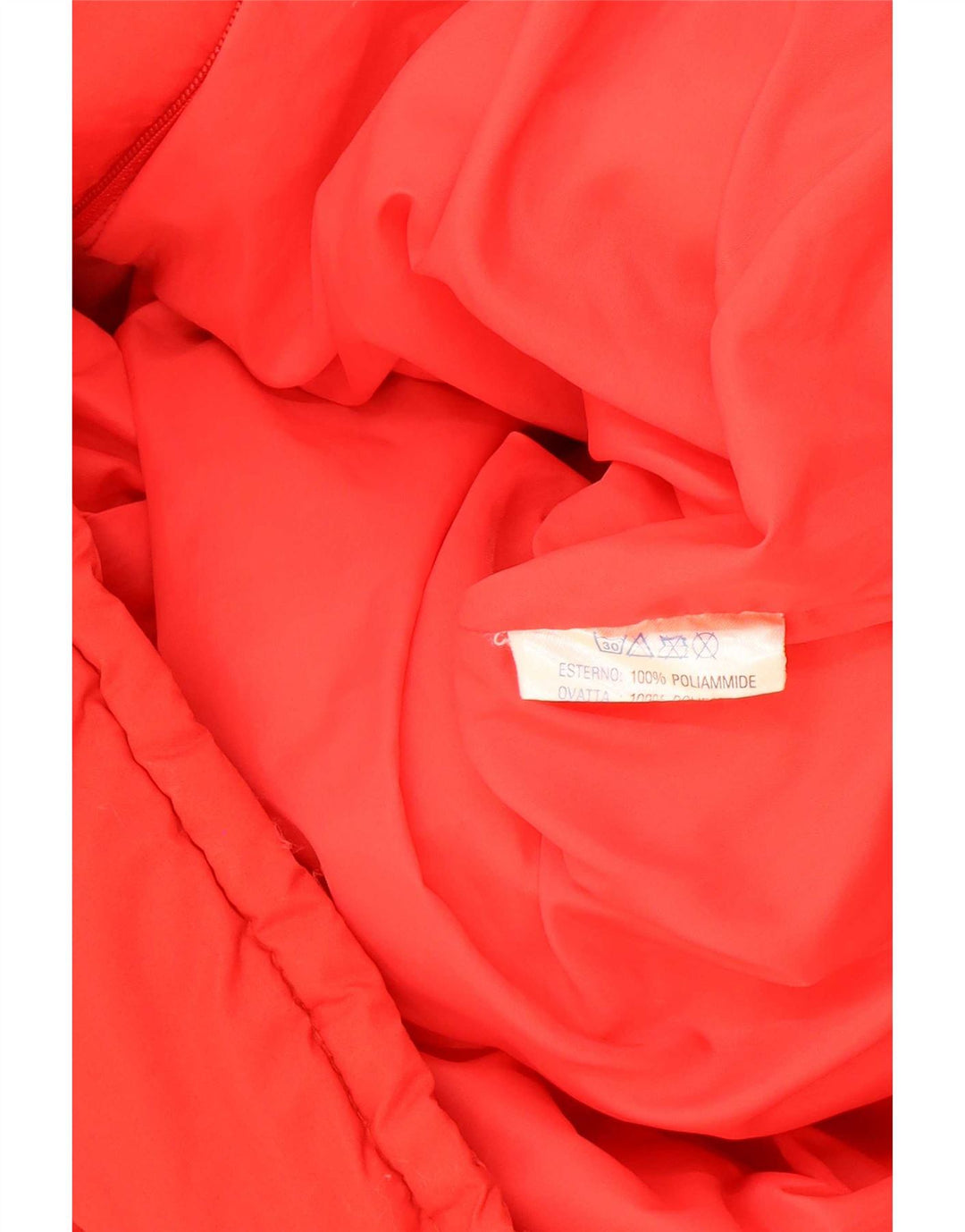 Jaqueta acolchoada com capuz masculina vintage IT 52 XL vermelho Colourblock poliamida