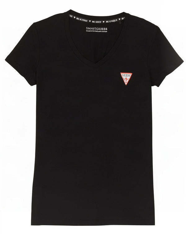 Camiseta feminina Guess UK 4 XS algodão preto