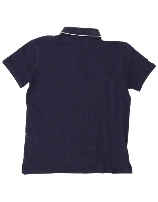 Polo Ralph Lauren Mens Custom Slim Fit Camisa Média Azul Marinho Algodão