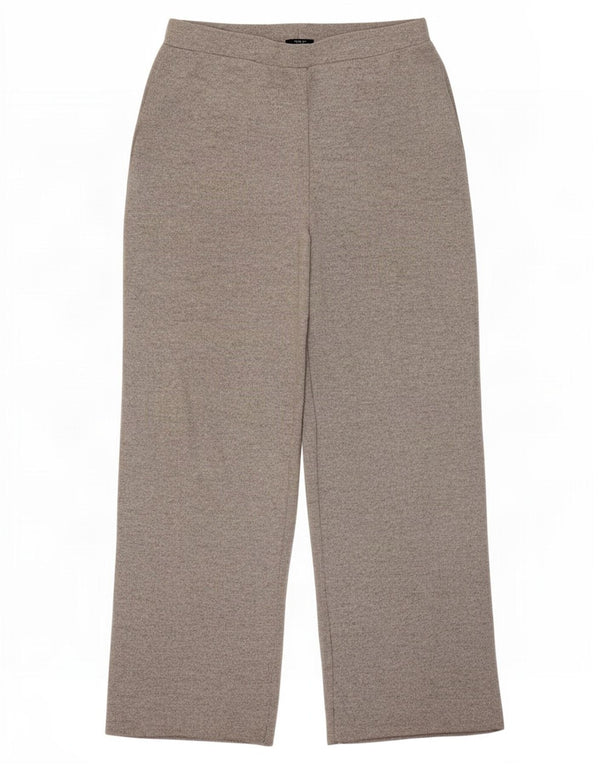 Calça de treino feminina Zara com perna larga UK 12 poliéster cinza médio
