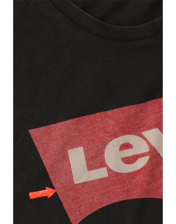 Camiseta gráfica masculina Levi's Top XL algodão preto
