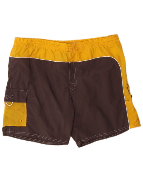 Shorts de natação masculino Fila XL amarelo Colourblock poliamida